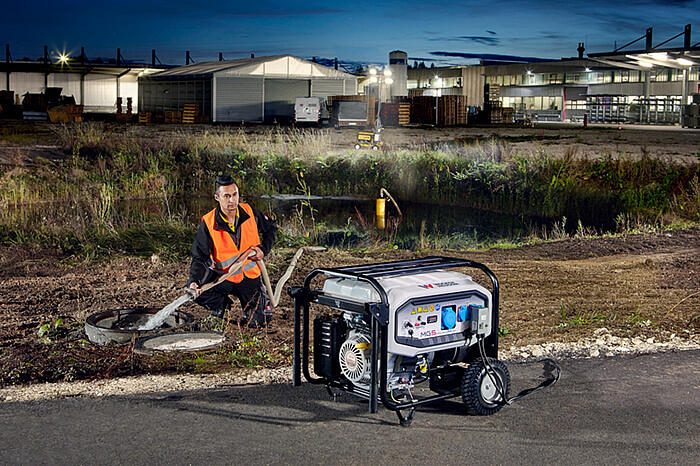 MG5 Portable Generator in action